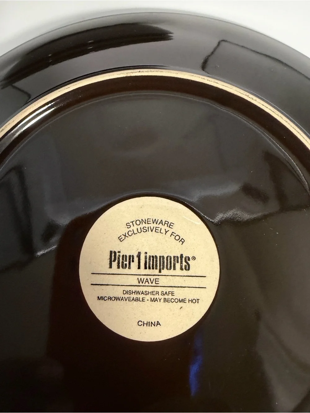 Pier 1 Imports Wave Stoneware Salad Plates 8.5” Set of 4 Brown Beige